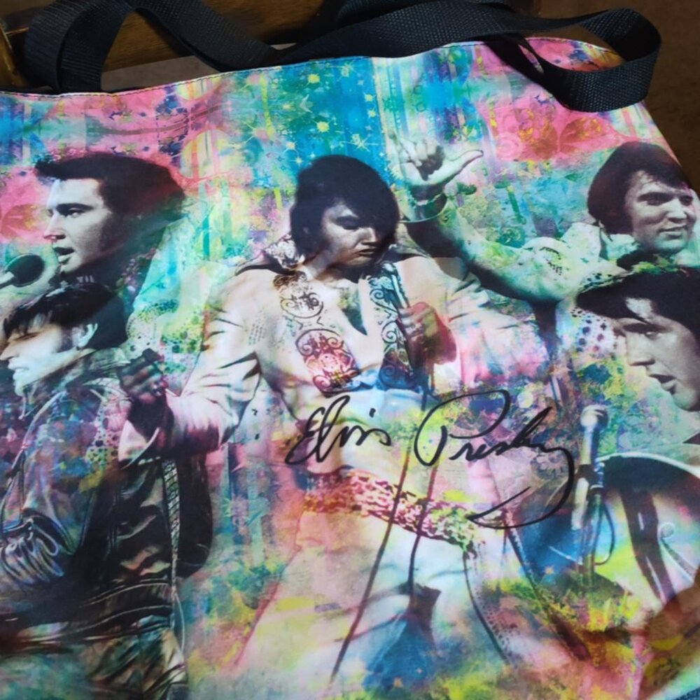 Elvis Presley Color Collage Tote Bag